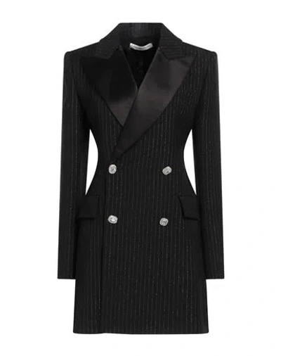 Alessandra Rich Woman Mini Dress Black Size 6 Virgin Wool, Polyamide, Polyester