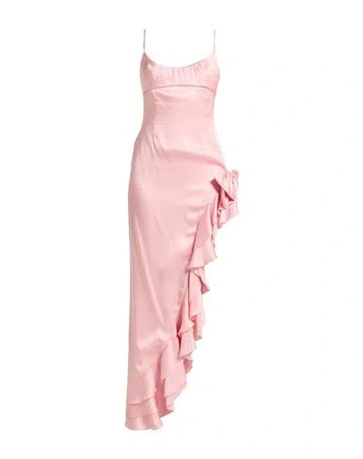 Alessandra Rich Woman Mini Dress Pink Size 4 Silk