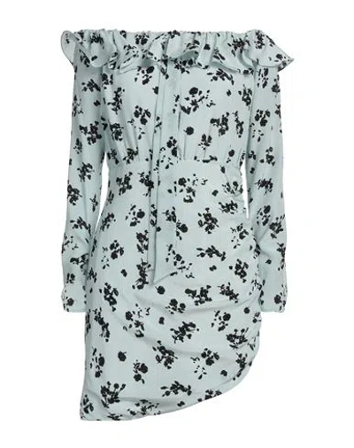 ALESSANDRA RICH ALESSANDRA RICH WOMAN MINI DRESS SKY BLUE SIZE 8 SILK