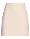 Alessandra Rich Woman Mini Skirt Beige Size 4 Virgin Wool