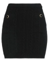 Alessandra Rich Woman Mini Skirt Black Size 6 Wool