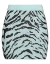 Alessandra Rich Zebra Intarsia Knitted Miniskirt In Green