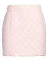 Alessandra Rich Woman Mini Skirt Pink Size 6 Cotton, Polyamide, Polyester, Viscose, Acrylic