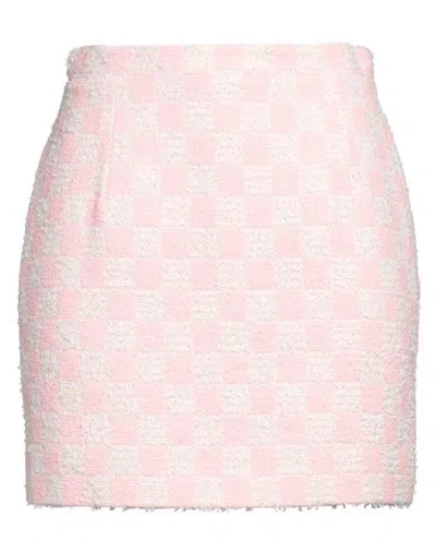 Alessandra Rich Woman Mini Skirt Pink Size 6 Cotton, Polyamide, Polyester, Viscose, Acrylic