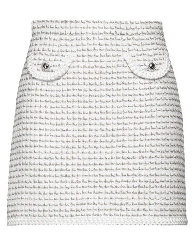 Alessandra Rich Woman Mini Skirt White Size 4 Polyamide, Cotton, Polyester, Pvc - Polyvinyl Chloride