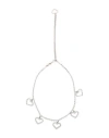 Alessandra Rich Woman Necklace Silver Size - Brass, Crystal In Silver