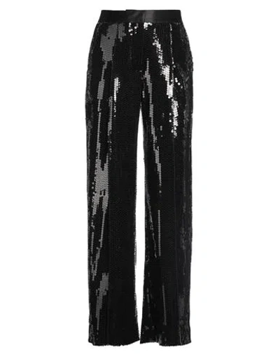 Alessandra Rich Woman Pants Black Size 2 Polyester, Silk