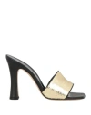 Alessandra Rich Woman Sandals Gold Size 7 Leather In Gold