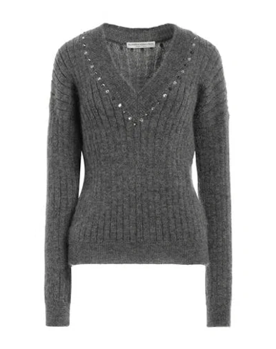 ALESSANDRA RICH ALESSANDRA RICH WOMAN SWEATER GREY SIZE 6 VIRGIN WOOL, WOOL, POLYAMIDE