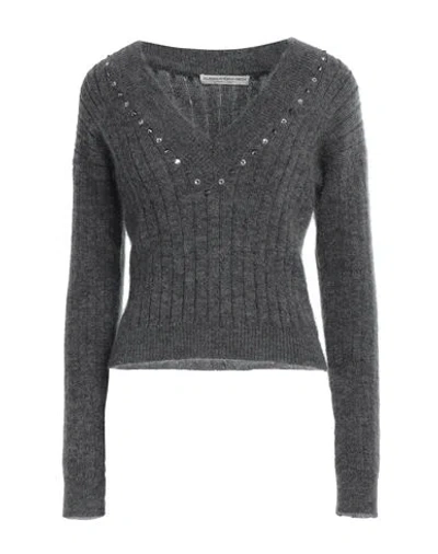 ALESSANDRA RICH ALESSANDRA RICH WOMAN SWEATER LEAD SIZE 6 VIRGIN WOOL, WOOL, POLYAMIDE