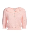 Alessandra Rich Woman Sweater Pink Size 4 Mohair Wool, Polyamide, Wool