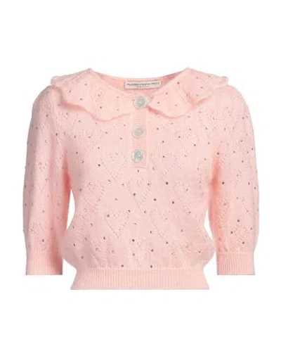 Alessandra Rich Woman Sweater Pink Size 4 Mohair Wool, Polyamide, Wool