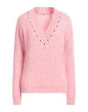 ALESSANDRA RICH ALESSANDRA RICH WOMAN SWEATER PINK SIZE 4 VIRGIN WOOL, WOOL, POLYAMIDE