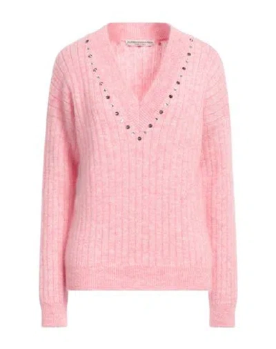 ALESSANDRA RICH ALESSANDRA RICH WOMAN SWEATER PINK SIZE 4 VIRGIN WOOL, WOOL, POLYAMIDE