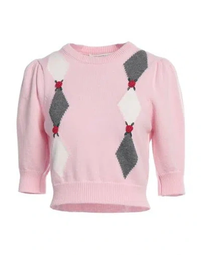 Alessandra Rich Woman Sweater Pink Size 6 Wool
