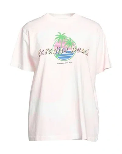 Alessandra Rich Woman T-shirt Pink Size L Cotton
