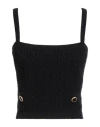 Alessandra Rich Woman Top Black Size 6 Wool