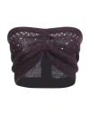 Alessandra Rich Woman Top Plum Size 8 Mohair Wool, Wool, Polyamide, Elastane, Glass In Purple