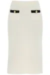 Alessandra Rich 'alpaca Midi Skirt In White