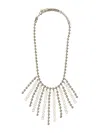 Alessandra Rich Women Collana In Cristallo E Catena Con Frange In Silver