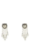 Alessandra Rich Embellished Metal Earrings In Silver