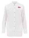 Alessandra Rich Logo Patch Mini Dress In White