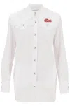 Alessandra Rich Logo Patch Mini Dress In White