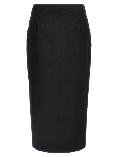 ALESSANDRA RICH ALESSANDRA RICH WOMEN MIDI TWEED BOUCLÉ SKIRT
