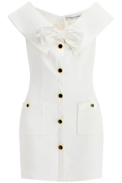 ALESSANDRA RICH WOMEN'S MINI CADY DRESS WITH MAXI COLLAR