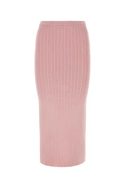 Alessandra Rich Women Pink Stretch Cotton Blend Skirt