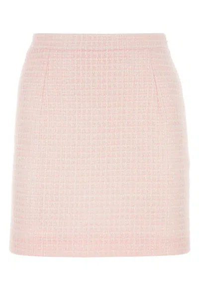 ALESSANDRA RICH ALESSANDRA RICH WOMEN PINK TWEED MINI SKIRT