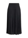 Alessandra Rich Pleated Midi Skirt In Black