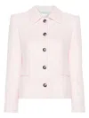 Alessandra Rich Women's Sequin Checked Tweed Jacket In Powder