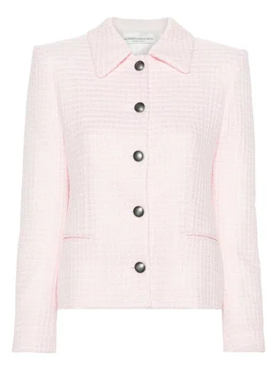 ALESSANDRA RICH WOMEN'S SEQUIN CHECKED TWEED JACKET