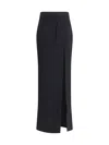 Alessandra Rich Women Tweed Long Skirt In Black