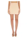 Alessandra Rich High-waisted Slim Fit Tweed Skirt In Yellow