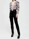 Alessandra Rich Zebra Pattern Knitted Cardigan