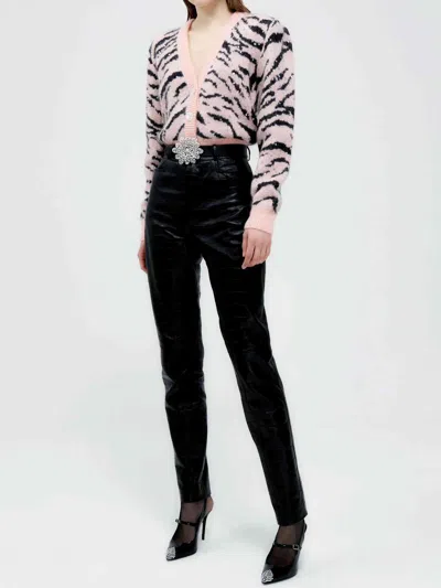 ALESSANDRA RICH ALESSANDRA RICH WOMEN ZEBRA PATTERN KNITTED CARDIGAN
