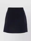 Alessandra Rich Wool A-line High-waisted Mini Skirt In Blue