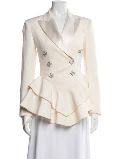 Pre-owned Alessandra Rich Wool Blazer In Neutrals