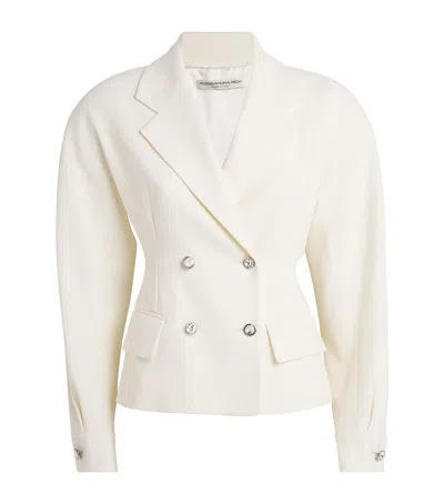 ALESSANDRA RICH WOOL-BLEND CREPE JACKET