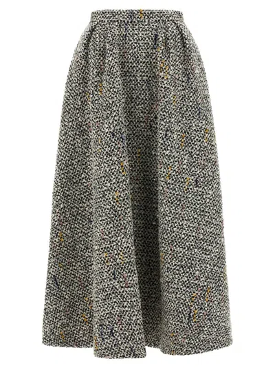 ALESSANDRA RICH WOOL BLEND TWEED SKIRT