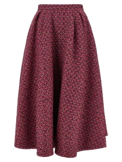 ALESSANDRA RICH WOOL BLEND TWEED SKIRT