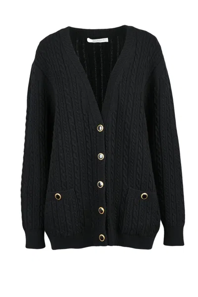 Alessandra Rich Wool Cardigan - Black