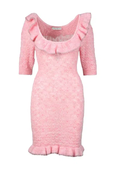 Alessandra Rich Wool Dress - Pink
