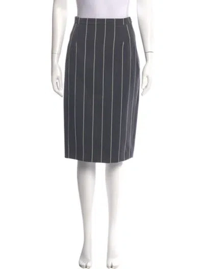 Pre-owned Alessandra Rich Wool Knee-length Skirt In Gray