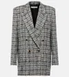 Alessandra Rich Oversized Checked Lurex Tweed Blazer In Multicoloured