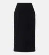 Alessandra Rich Brushed-finish High-waisted Skirt In Black