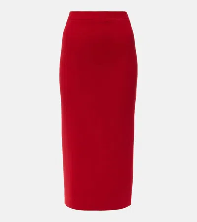 ALESSANDRA RICH WOOL MIDI SKIRT