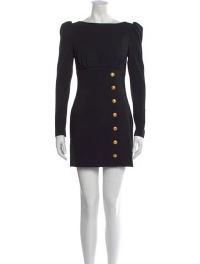 Pre-owned Alessandra Rich Wool Mini Dress In Multi